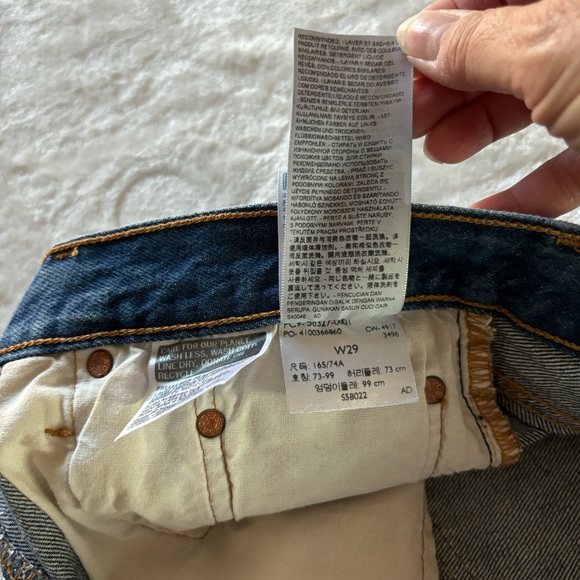 Levi's High Rise 501 Button Fly Cut Off Shorts Size 29 - Picture 7 of 13